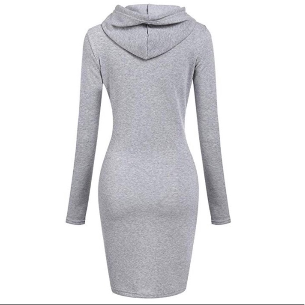 Grey sweatshirt dress - Picture 3 of 5